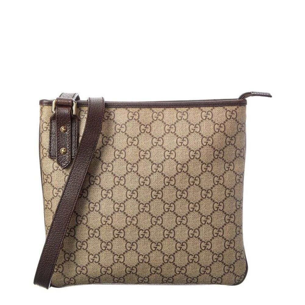 Gucci Dark Brown Monogram Canvas Tote (Authentic Pre-Loved)